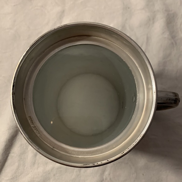 Vintage Las Vegas Aluminum Mug Leather Wrap Unique Clear Bottom Collectable - Picture 5 of 6